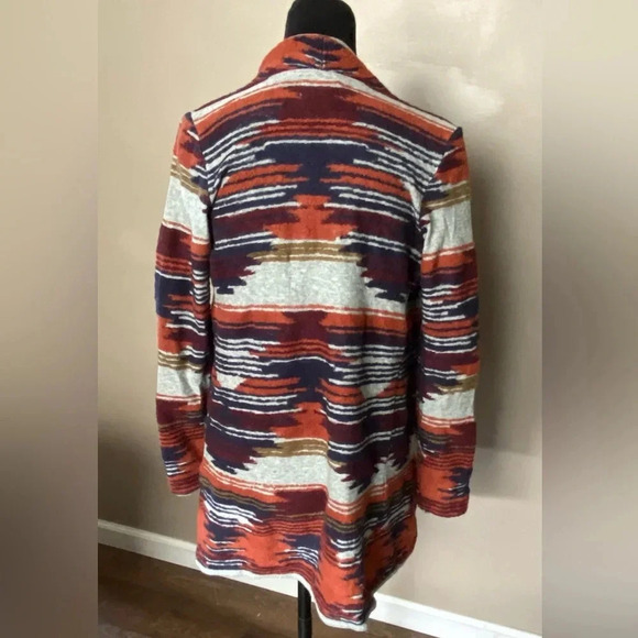 LUCKY brand open cardigan sweater car coat Aztec Southwest style sz XS boho chic - Picture 5 of 16